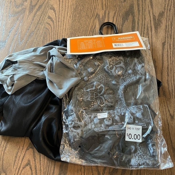 NWT skillzor kids Halloween costume skull ninja size large - Picture 4 of 6